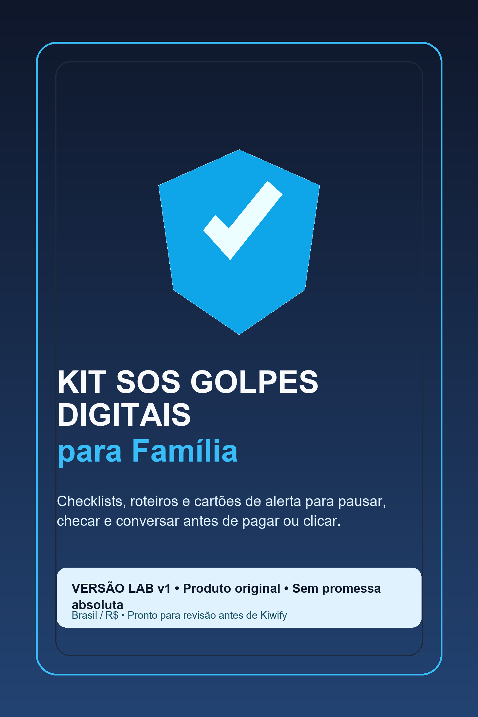 Capa do Kit SOS Golpes Digitais para Família